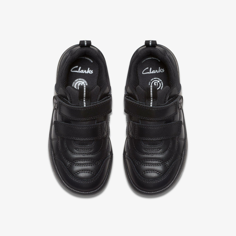 Laser Cross Kid Black Leather | Clarks outlet - Kids
