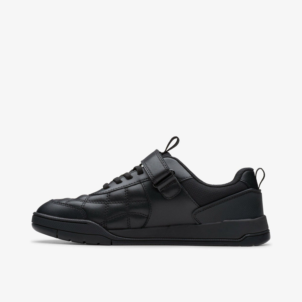 Laser Cross Youth Black Leather | Clarks discount - Kids