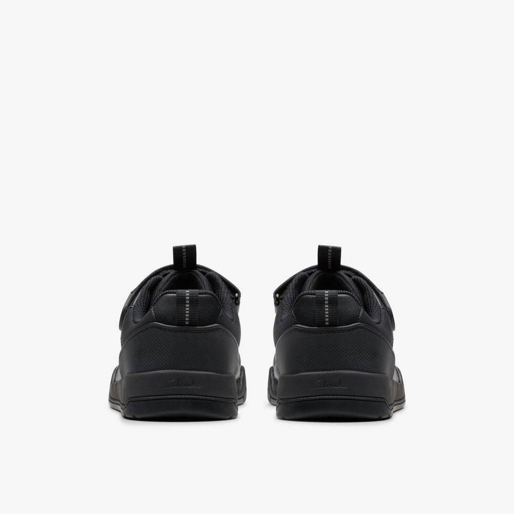 Laser Cross Youth Black Leather | Clarks discount - Kids