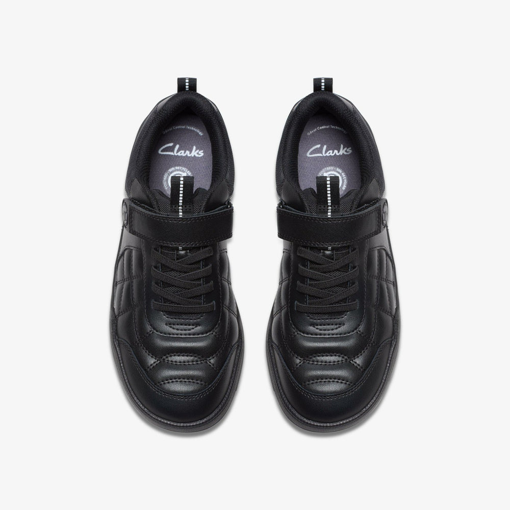 Laser Cross Youth Black Leather | Clarks discount - Kids