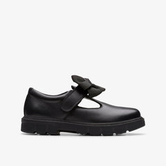 Lorcam Hope Kid Black Leather | Clarks on Sale - Kids