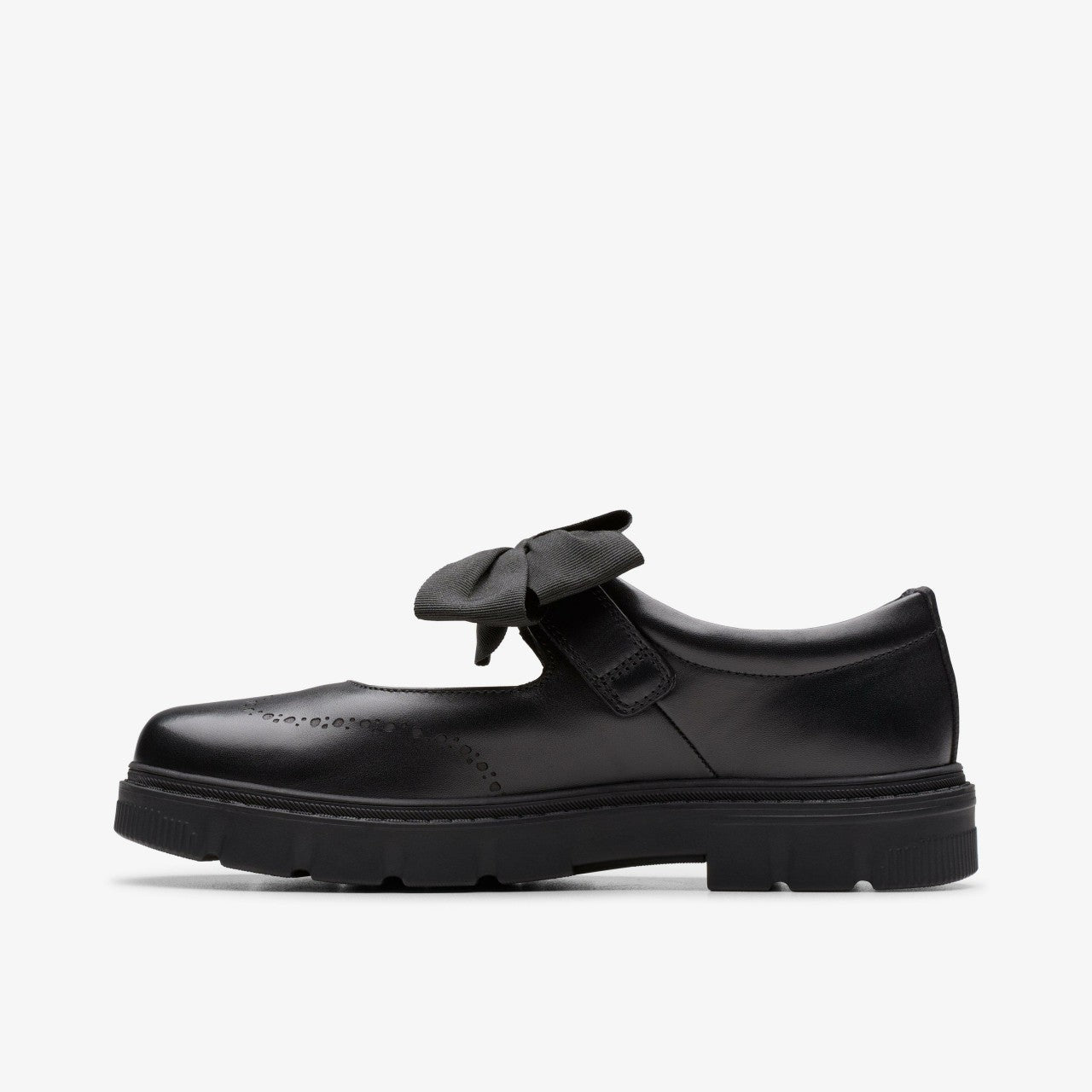 Lorcam Jane Youth Black Leather | Clarks for sale - Kids