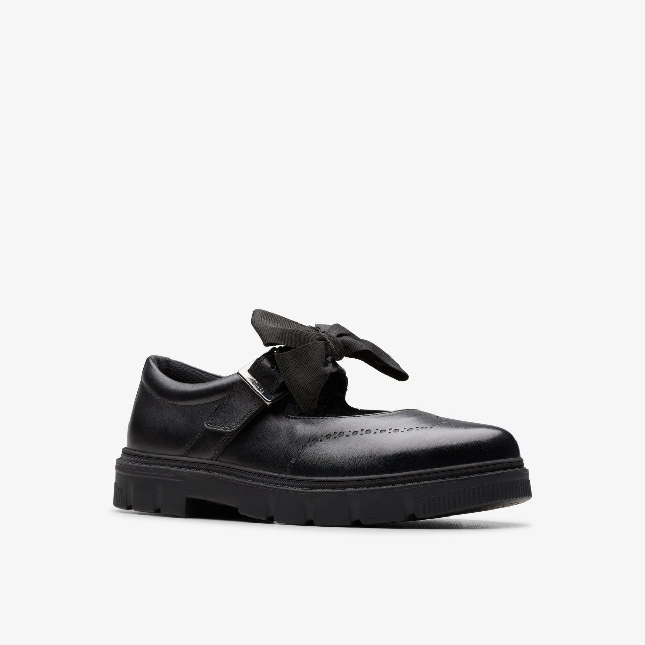 Lorcam Jane Youth Black Leather | Clarks for sale - Kids