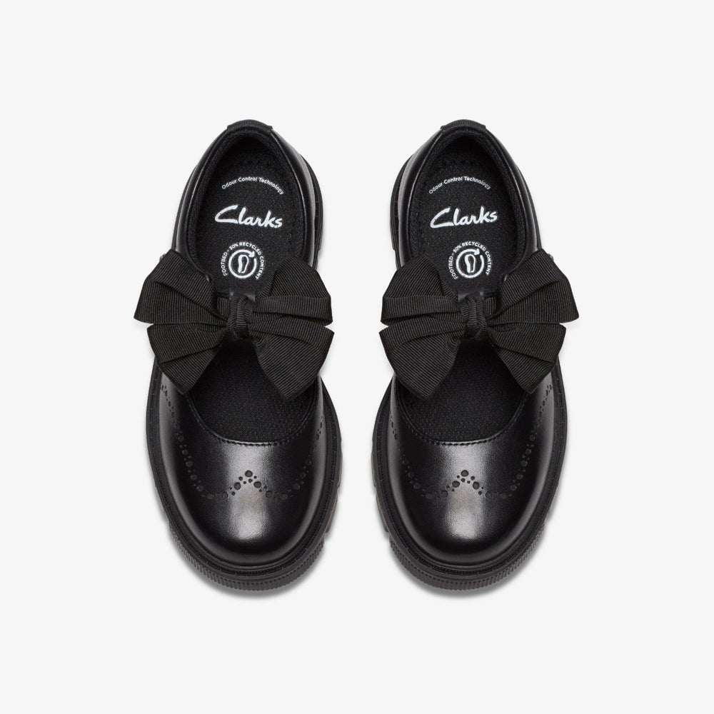 Lorcam Jane Kid Black Leather | Clarks for sale - Kids