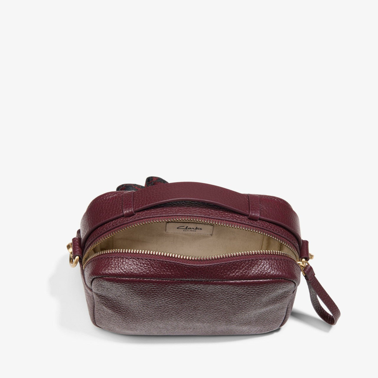 Camera Cross Burgundy Leather | Clarks for sale - Women