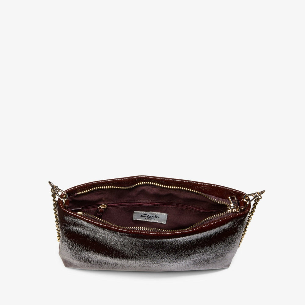 Dress Pouch Burgundy Patent | Clarks outlet - Women