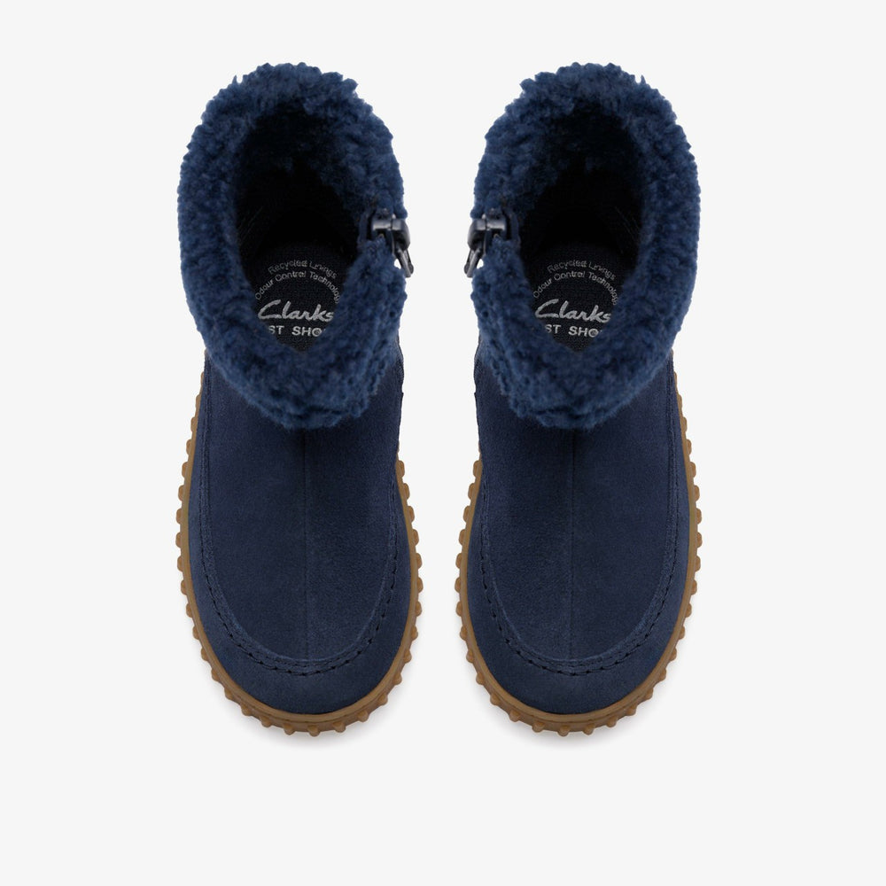 Cove Snug Toddler Navy Suede | Clarks for sale - Kids