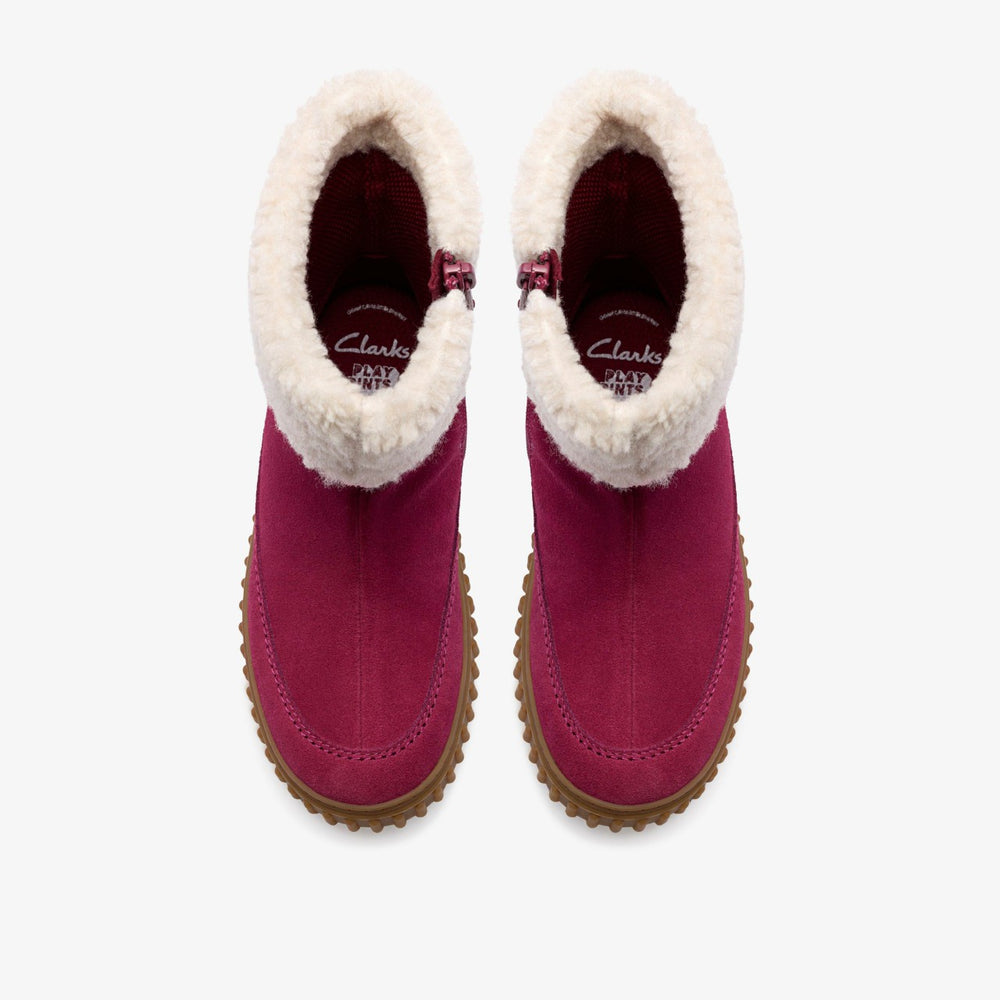 Cove Snug Kid Berry Suede | Clarks online - Kids