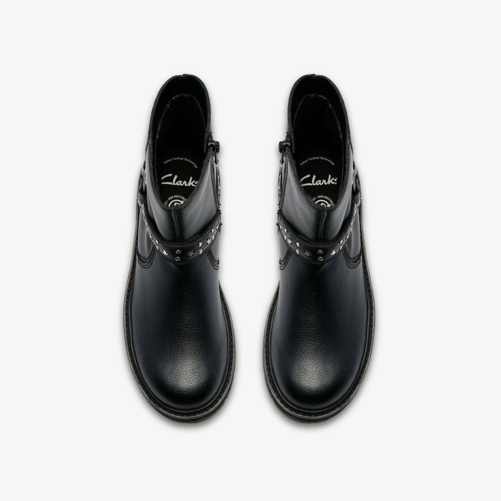 Prague Shine Kid Black Leather | Clarks online - Kids