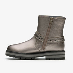 Prague Shine Kid Pewter Metallic | Clarks discount - Kids