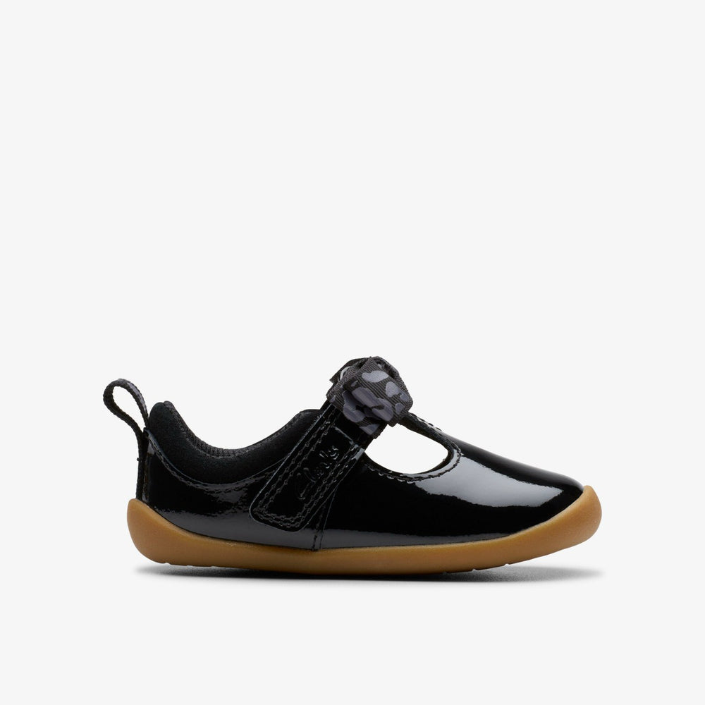 Roamer Trim Toddler Black Patent | Clarks online - Kids