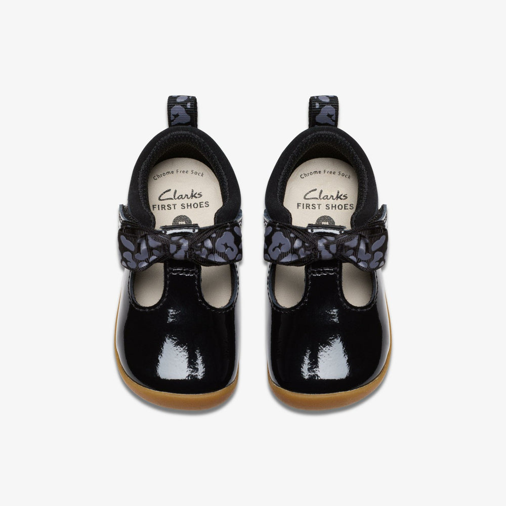 Roamer Trim Toddler Black Patent | Clarks online - Kids