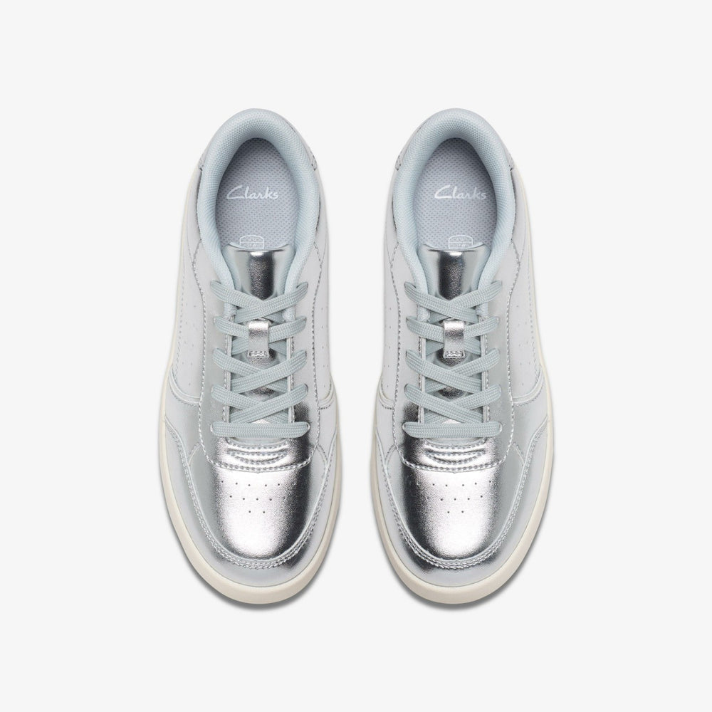 Barley Step Youth Silver Metallic | Clarks Sale - Kids