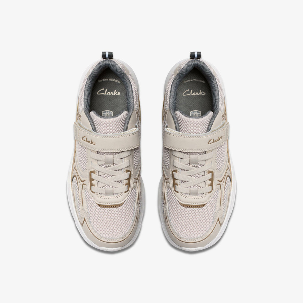Crafton Move Kid Beige Combination | Clarks discount - Kids