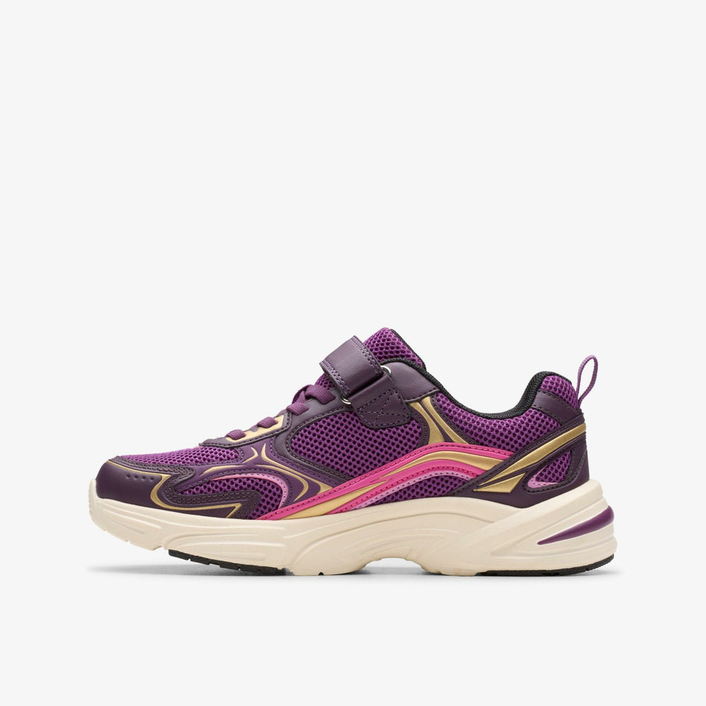 Crafton Move Kid Purple Combination | Clarks on Sale - Kids
