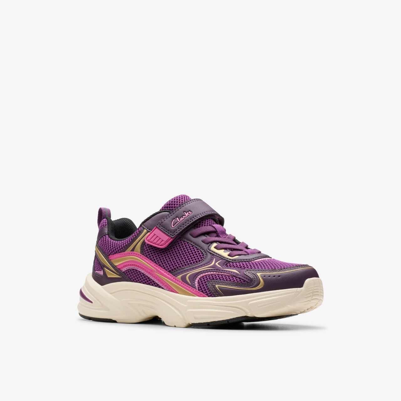 Crafton Move Kid Purple Combination | Clarks on Sale - Kids