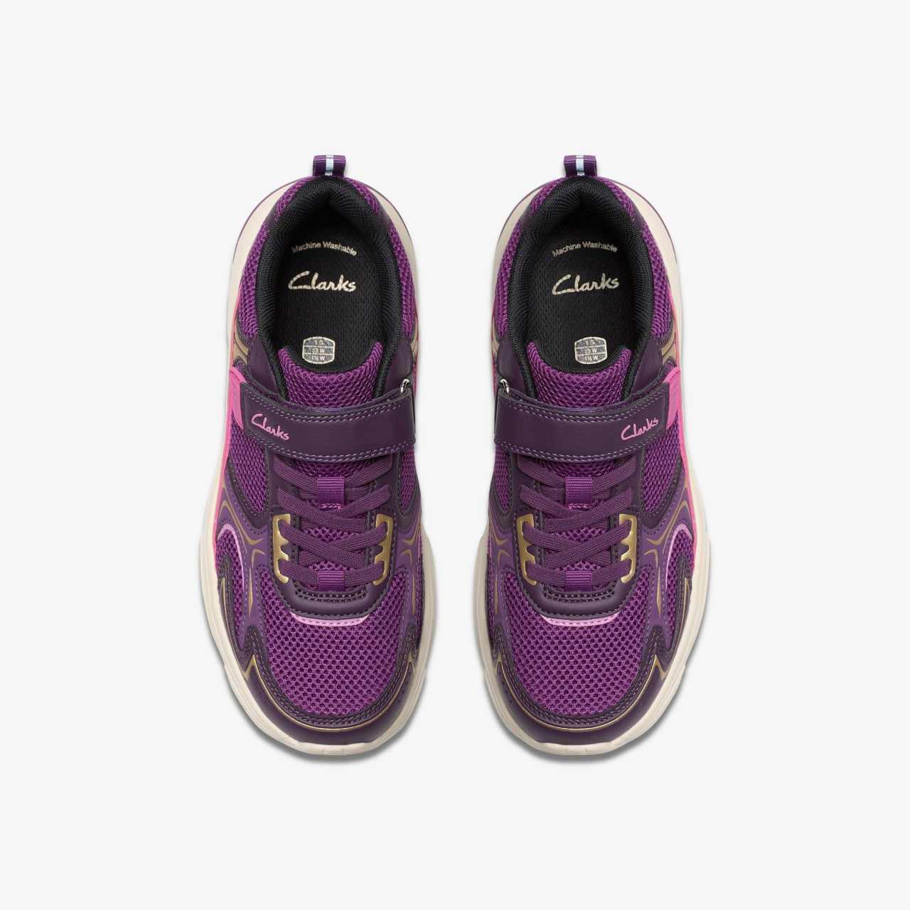 Crafton Move Kid Purple Combination | Clarks on Sale - Kids