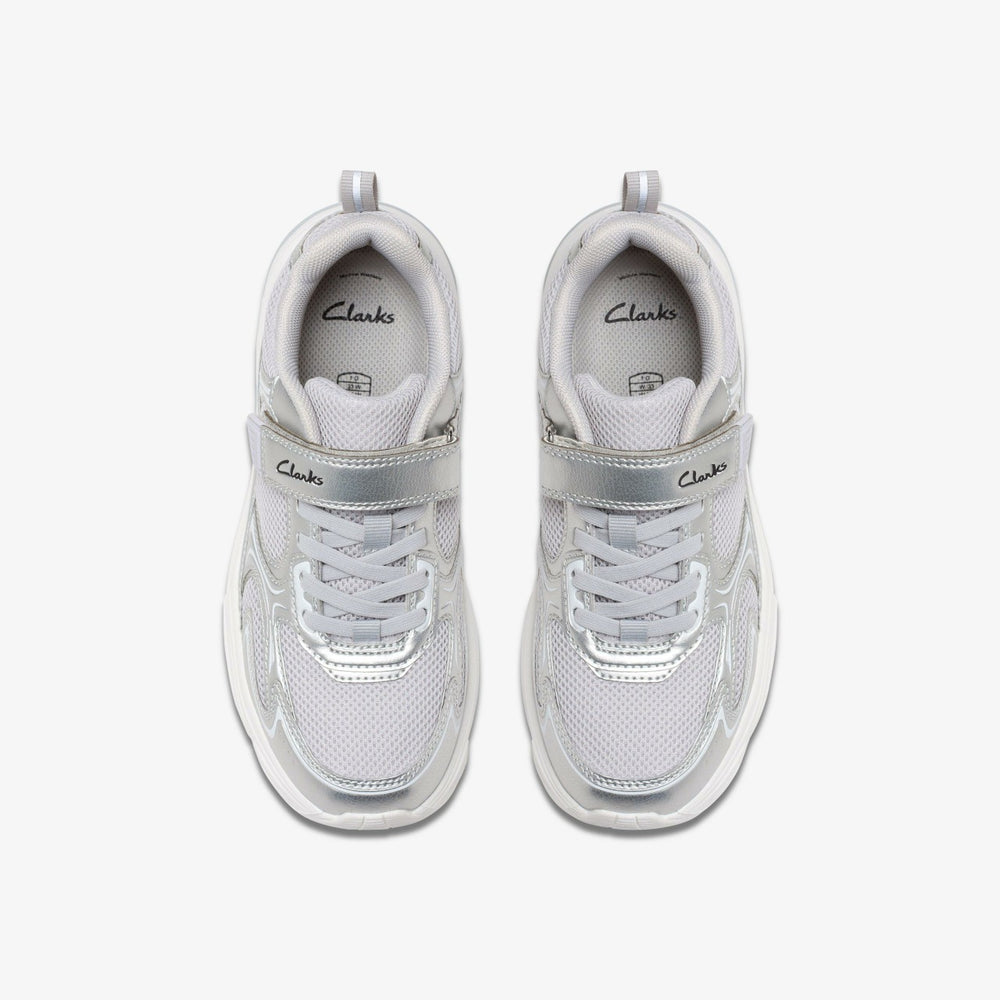 Crafton Move Kid Silver Metallic | Clarks for sale - Kids