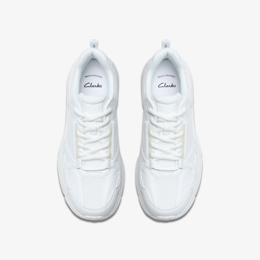 Crafton Move Youth White / White | Clarks for sale - Kids