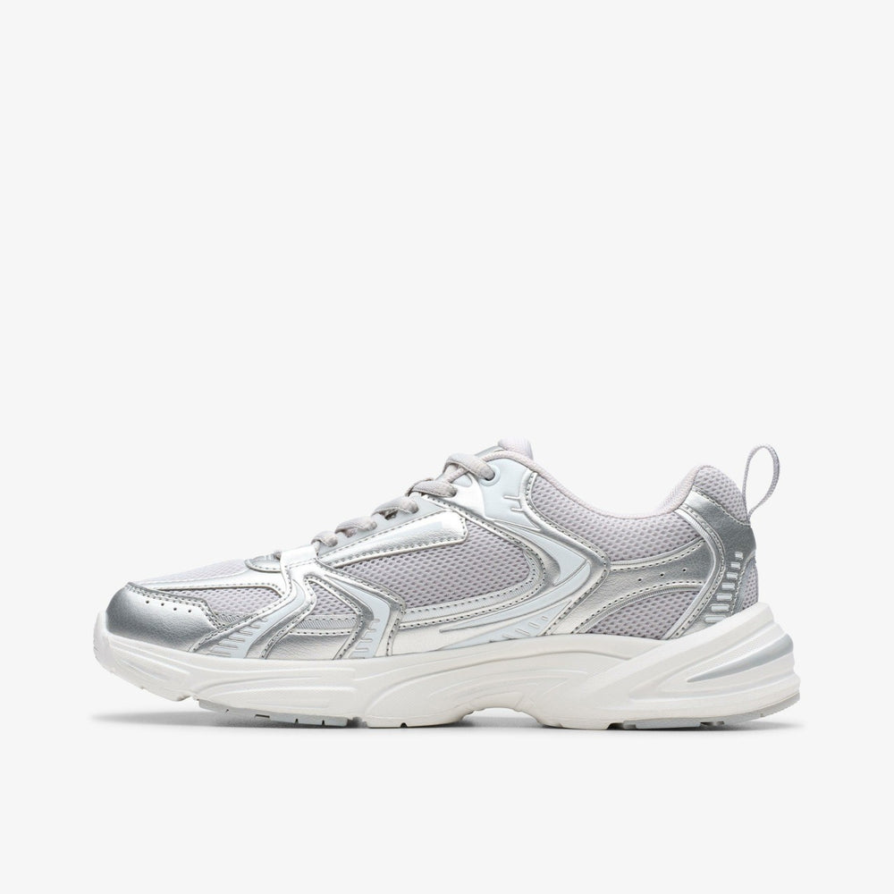 Crafton Move Youth Silver Metallic | Clarks discount - Kids