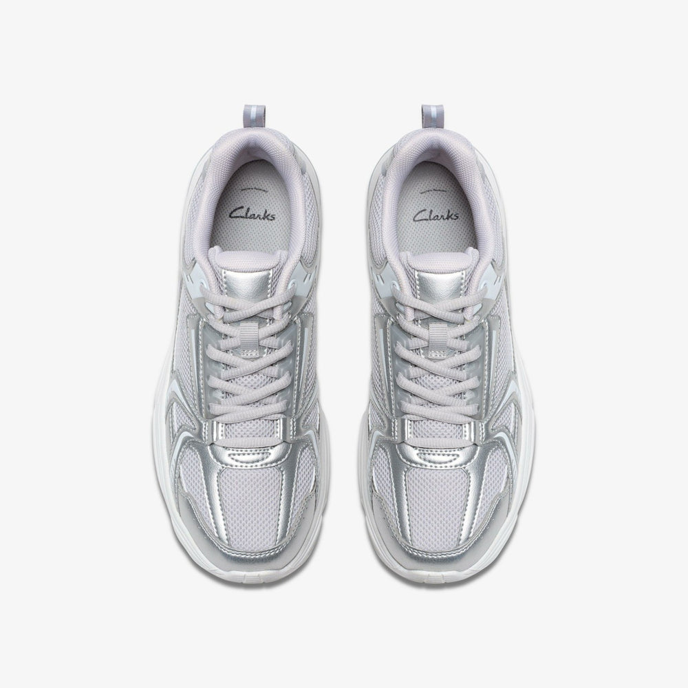 Crafton Move Youth Silver Metallic | Clarks discount - Kids
