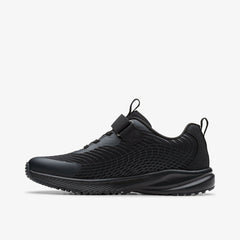 Deyes Dash Youth Black / Black | Clarks discount - Kids
