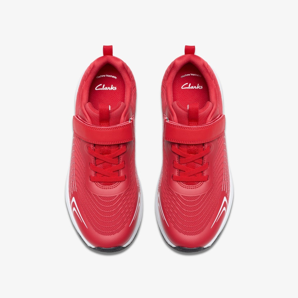 Deyes Dash Youth Red Synthetic | Clarks outlet - Kids