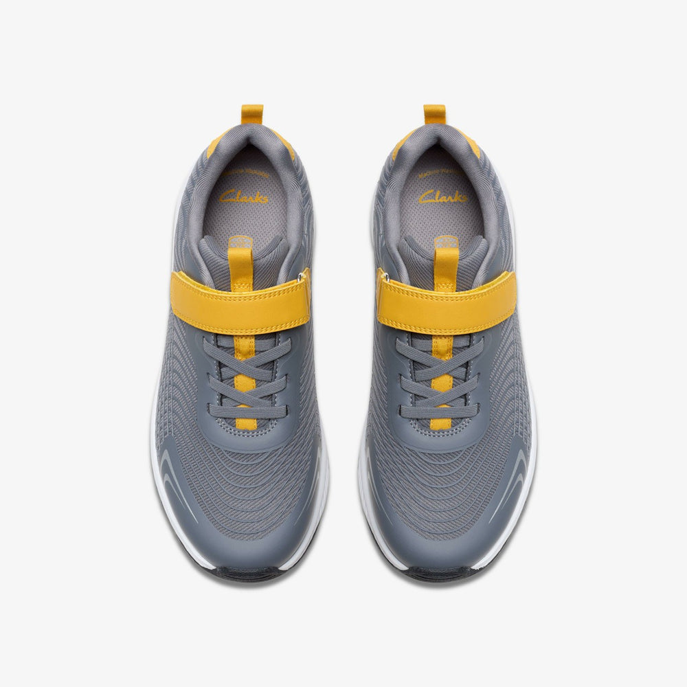 Deyes Dash Youth Grey Synthetic | Clarks for sale - Kids