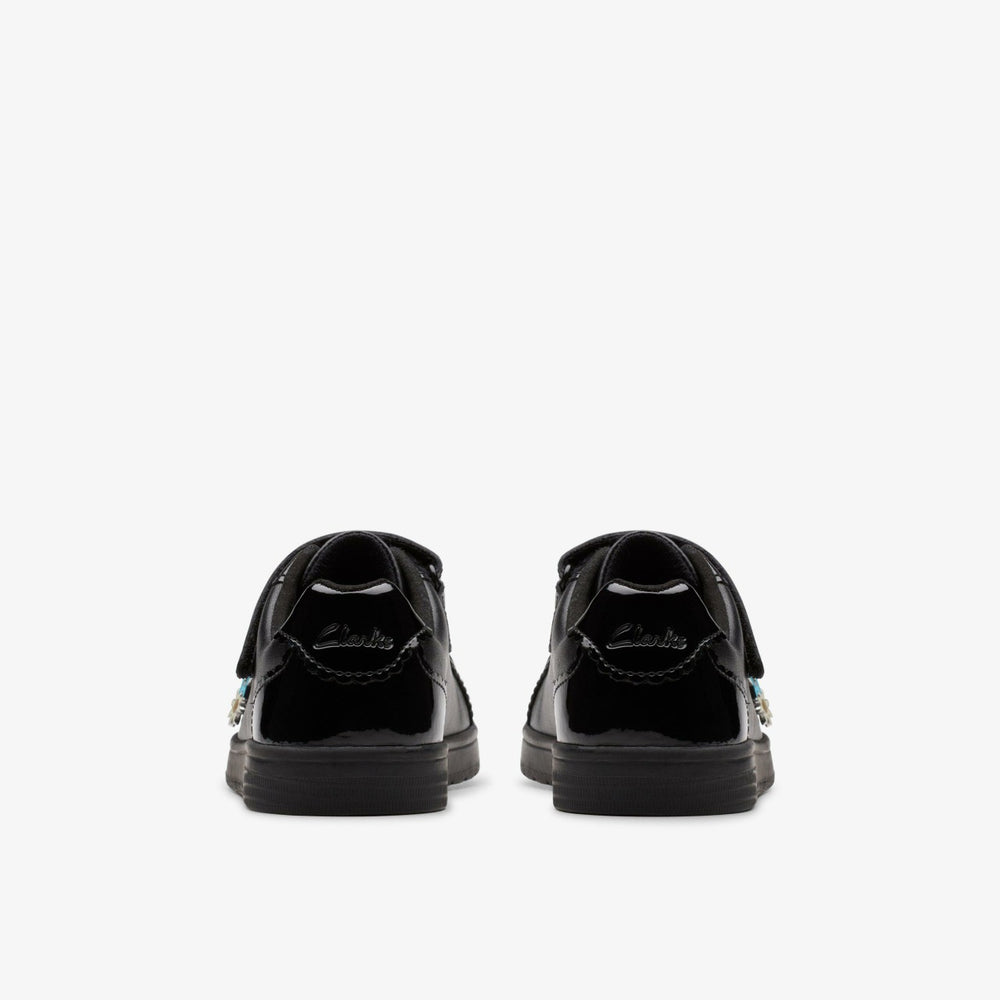 Disco Charm Kid Black Leather | Clarks on Sale - Kids