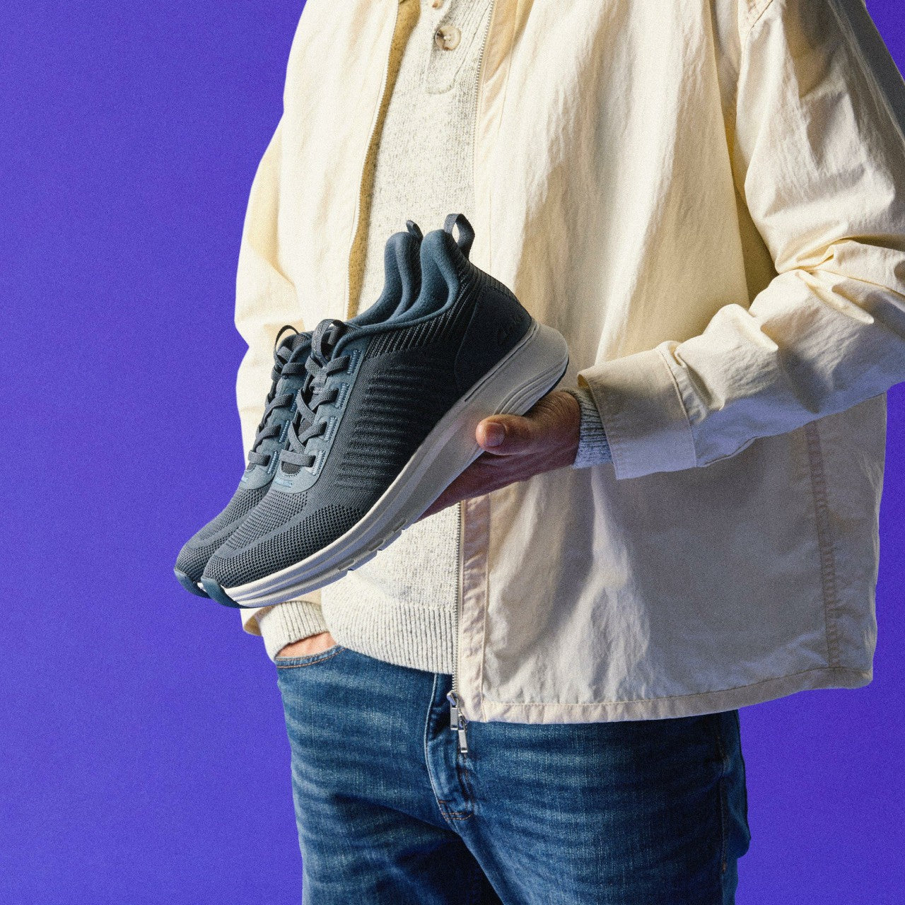 Motion Trek LT Navy Knit | Clarks discount - Men