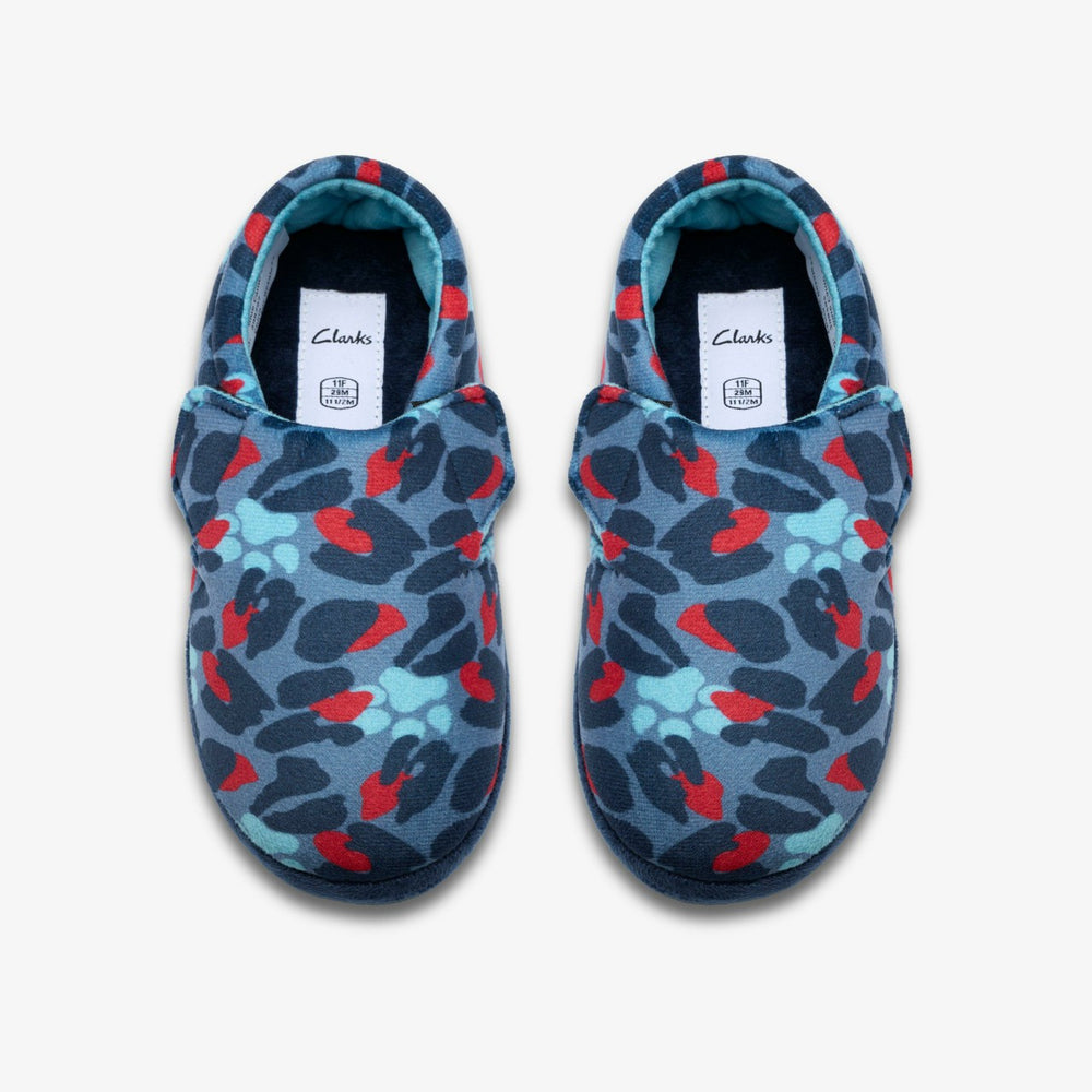 Fluffy Snug Kid Blue Camo Combination | Clarks discount - Kids