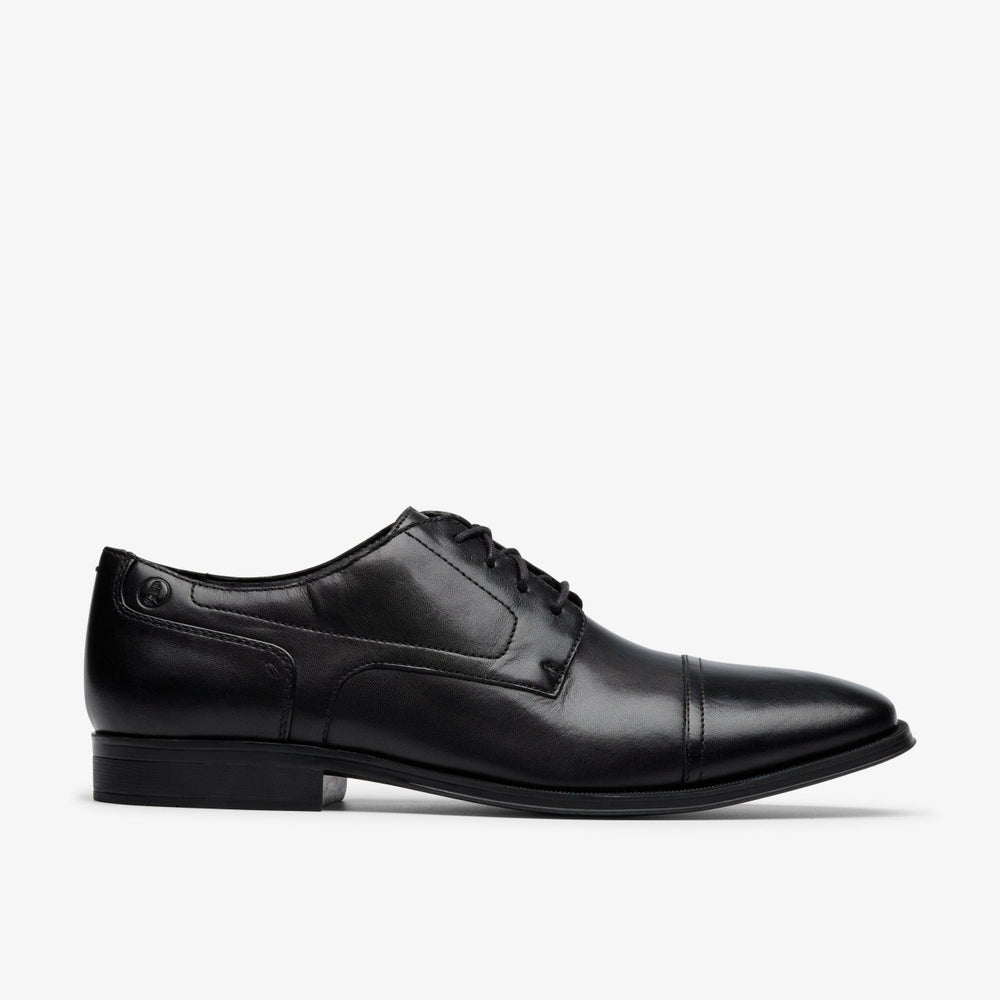 Paulton Cap Black Leather | Clarks online - Men