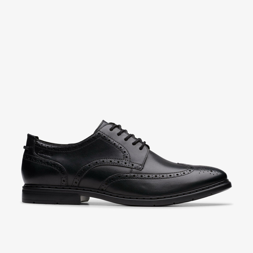 Banbury Tip Black Leather | Clarks Sale - Men