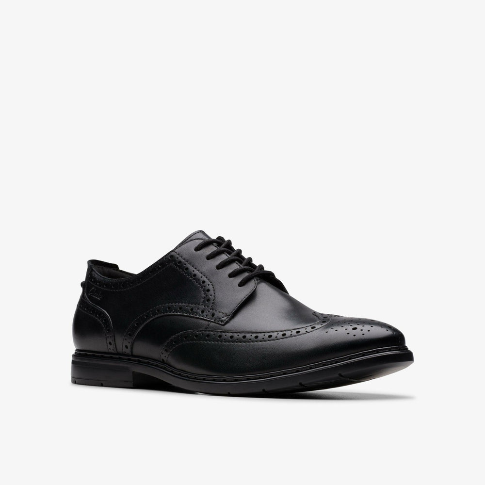 Banbury Tip Black Leather | Clarks Sale - Men