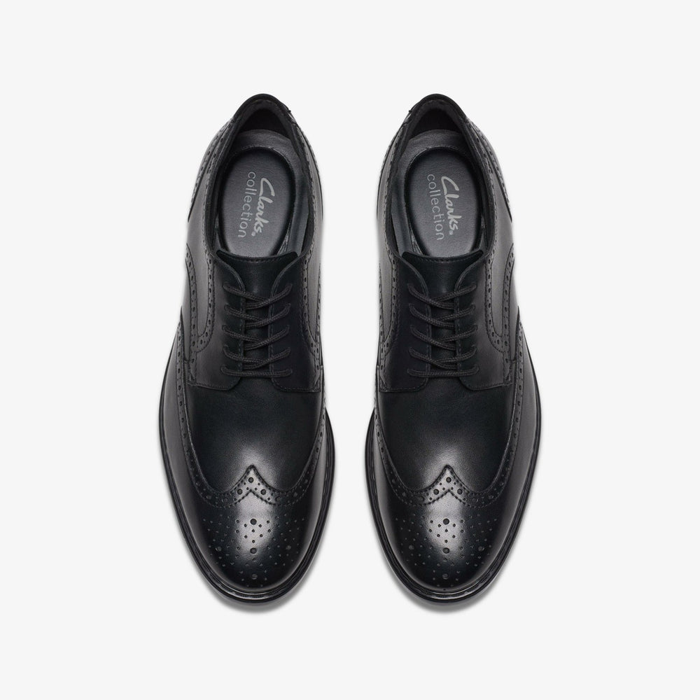Banbury Tip Black Leather | Clarks Sale - Men