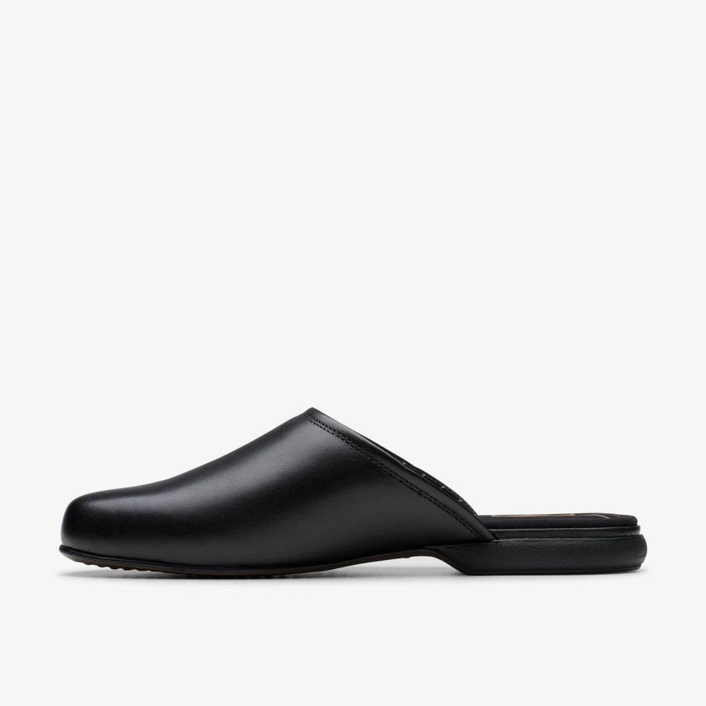 Harston Mule Black Leather | Clarks Sale - Men