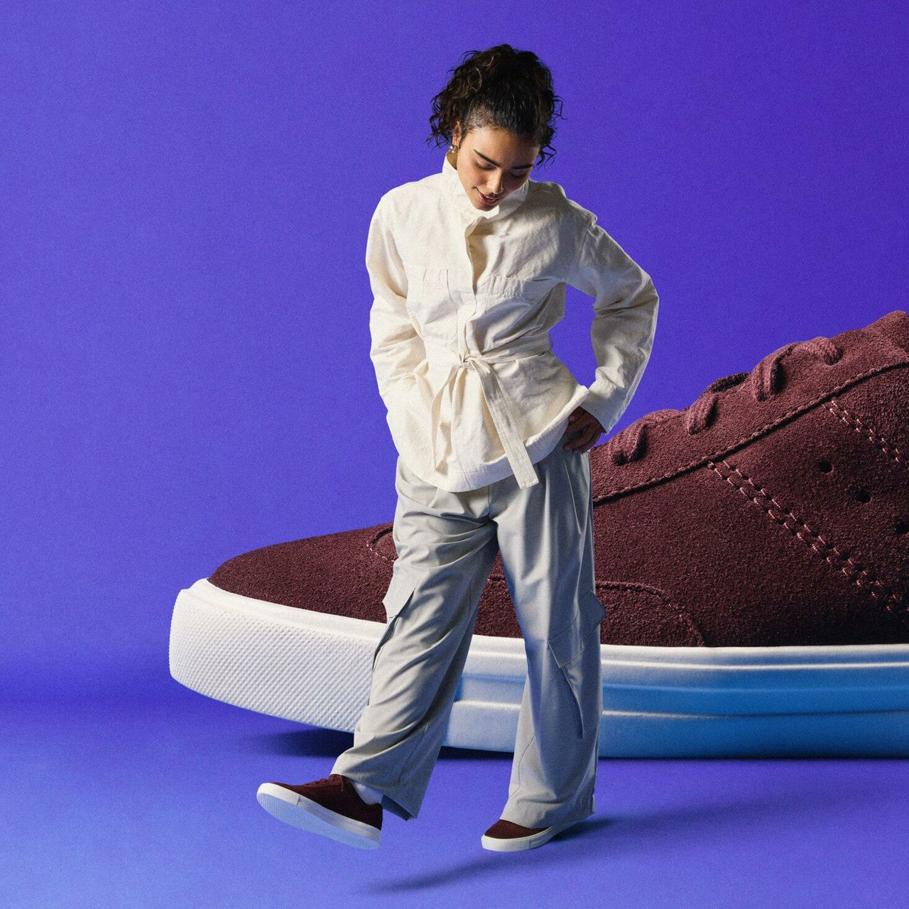 Makea Court Burgundy Suede | Clarks online - Women