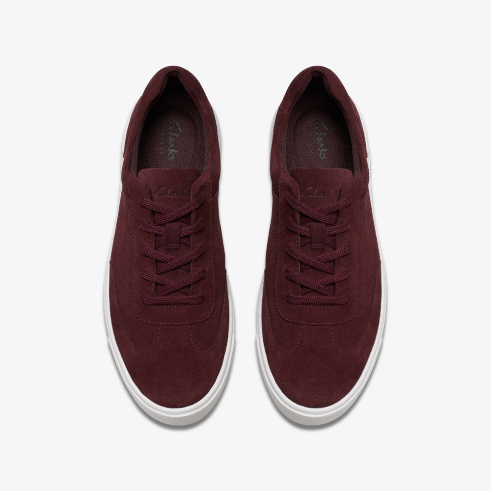 Makea Court Burgundy Suede | Clarks online - Women
