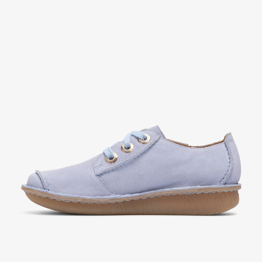 Funny Dream Light Blue Suede | Clarks for sale - Women