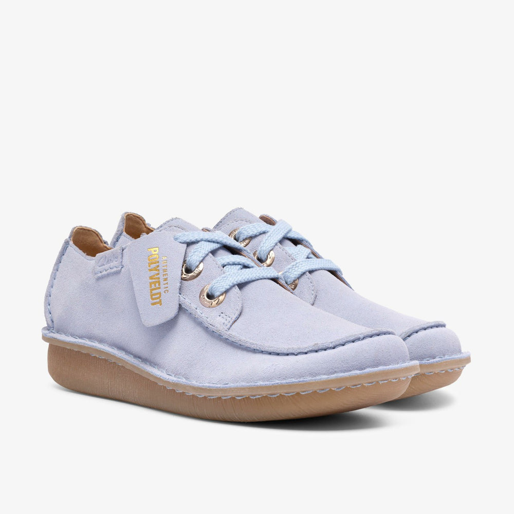 Funny Dream Light Blue Suede | Clarks for sale - Women