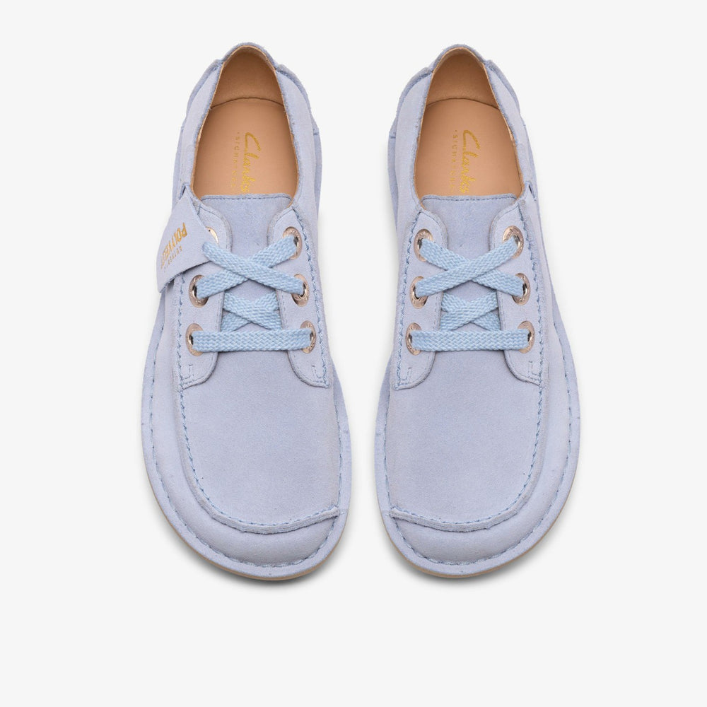 Funny Dream Light Blue Suede | Clarks for sale - Women