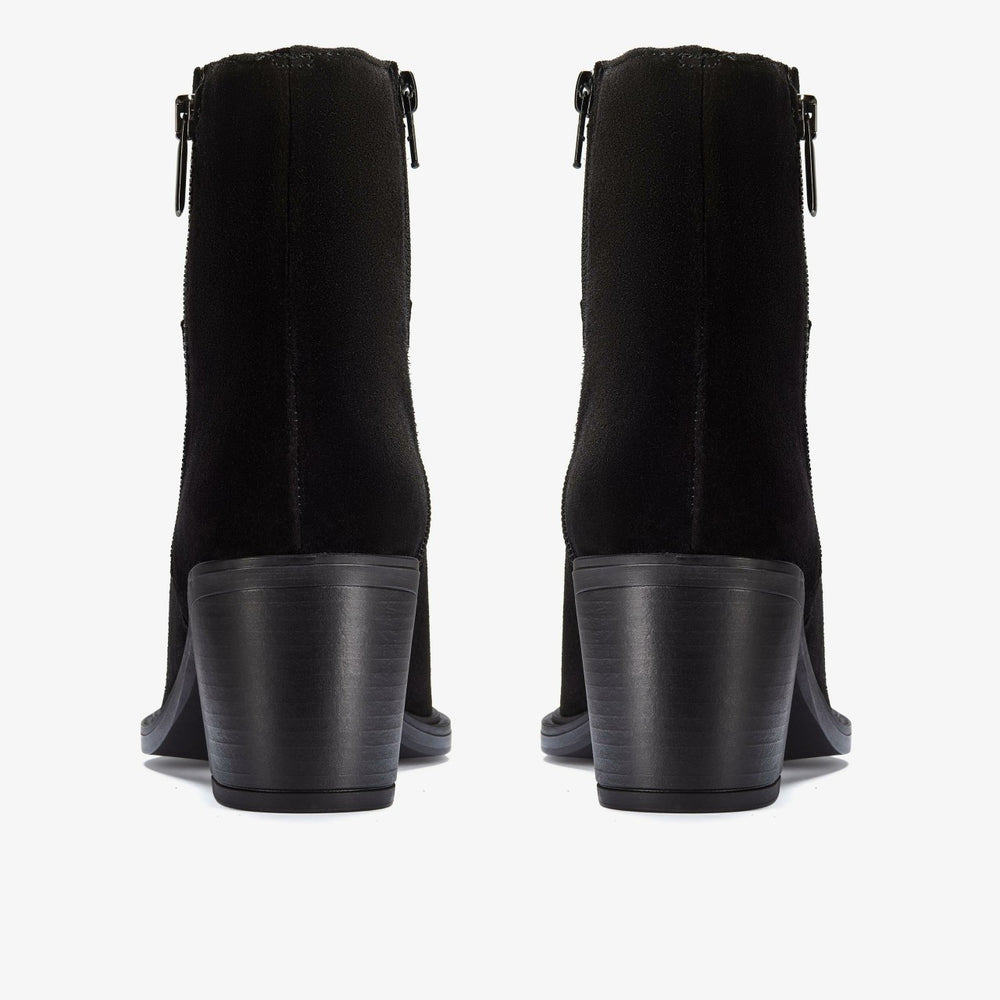 Jesse Zip Black Suede | Clarks outlet - Women