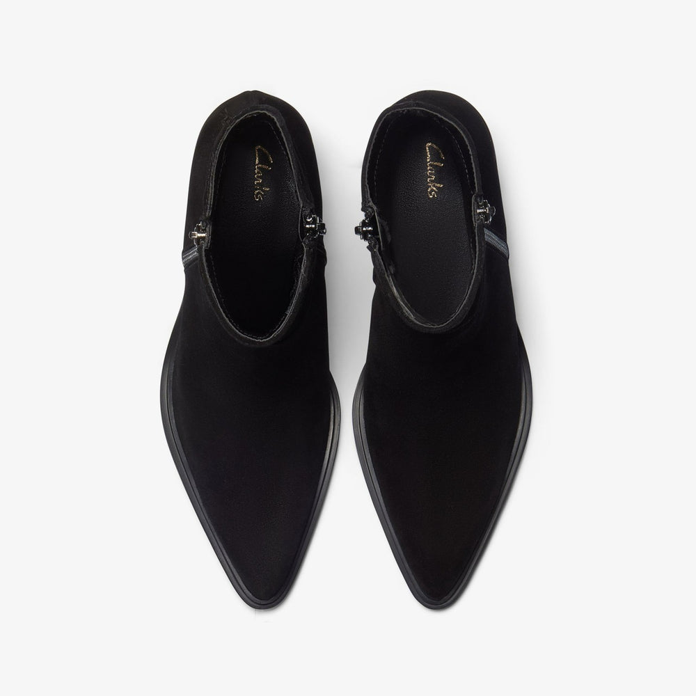 Jesse Zip Black Suede | Clarks outlet - Women