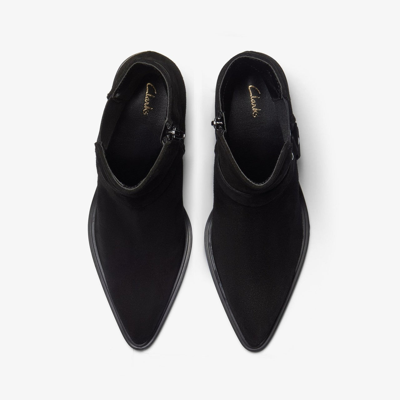 Jesse Buckle Black Suede | Clarks for sale - Women