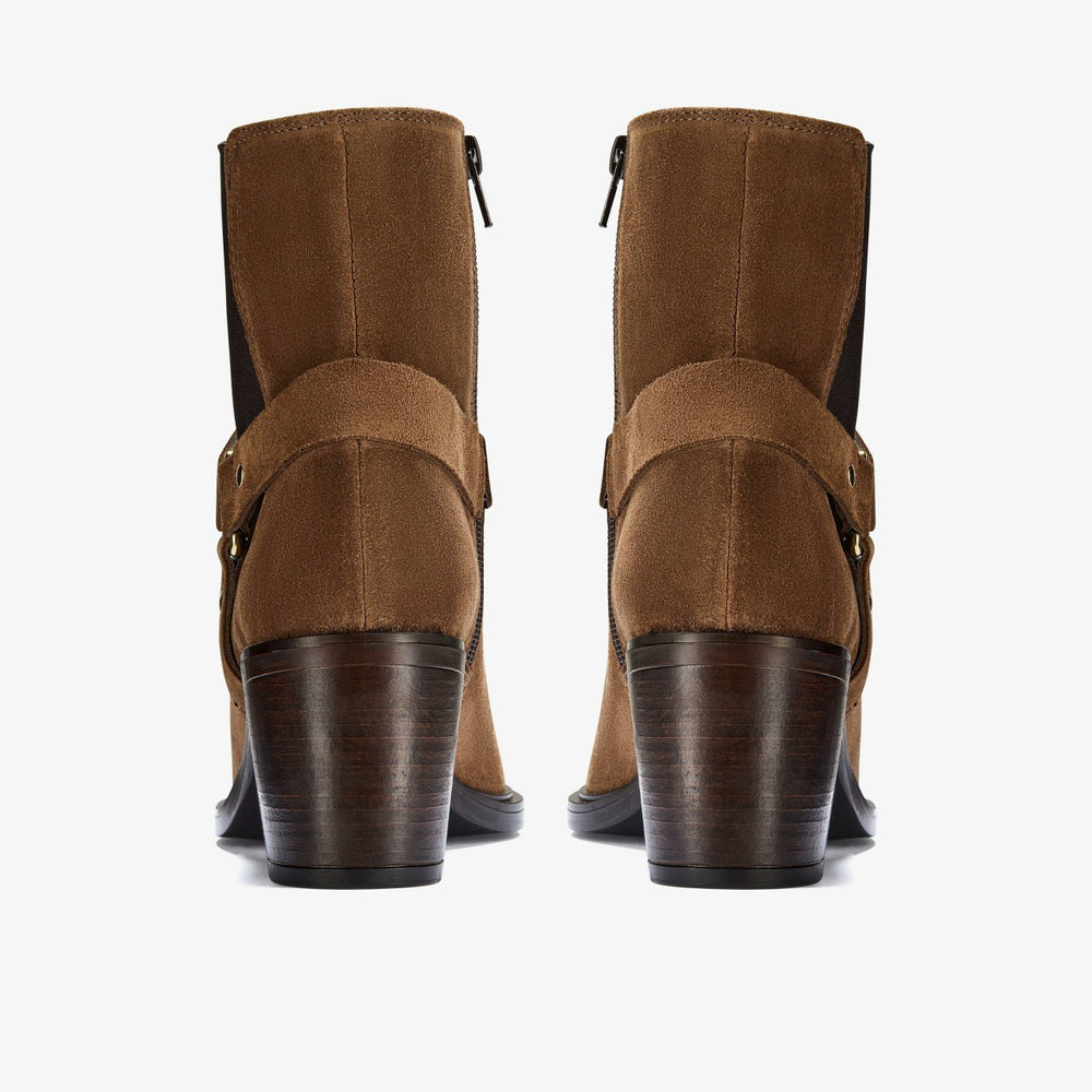 Jesse Buckle Dark Tan Suede | Clarks Sale - Women
