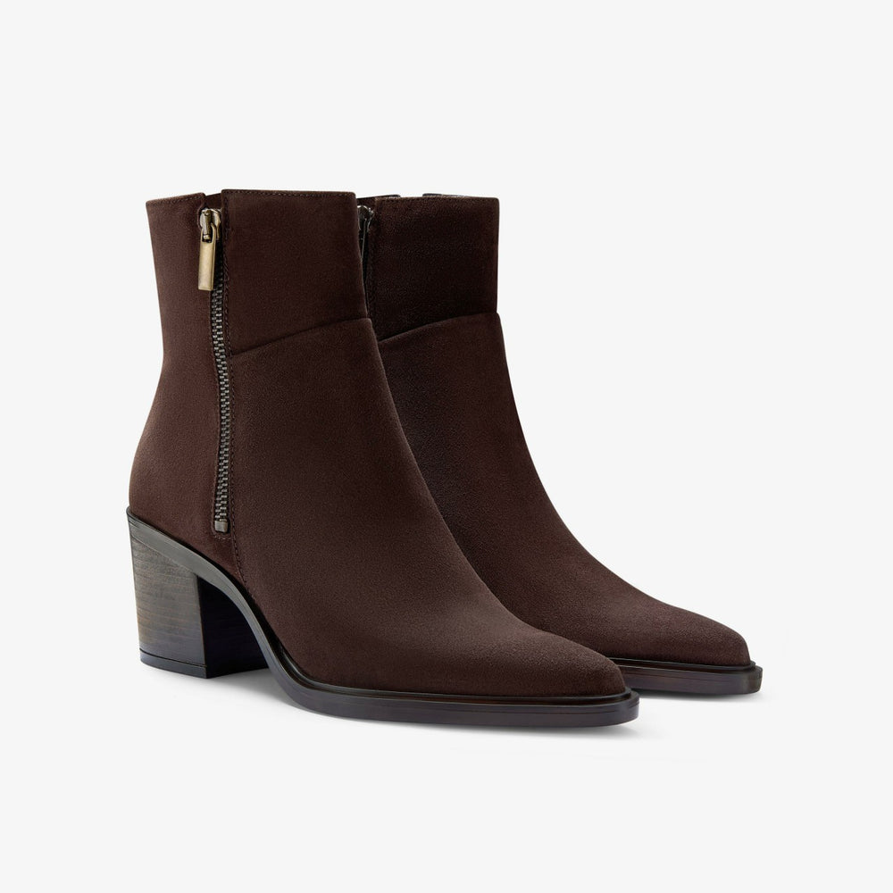 Jesse Zip Dark Brown Suede | Clarks discount - Women