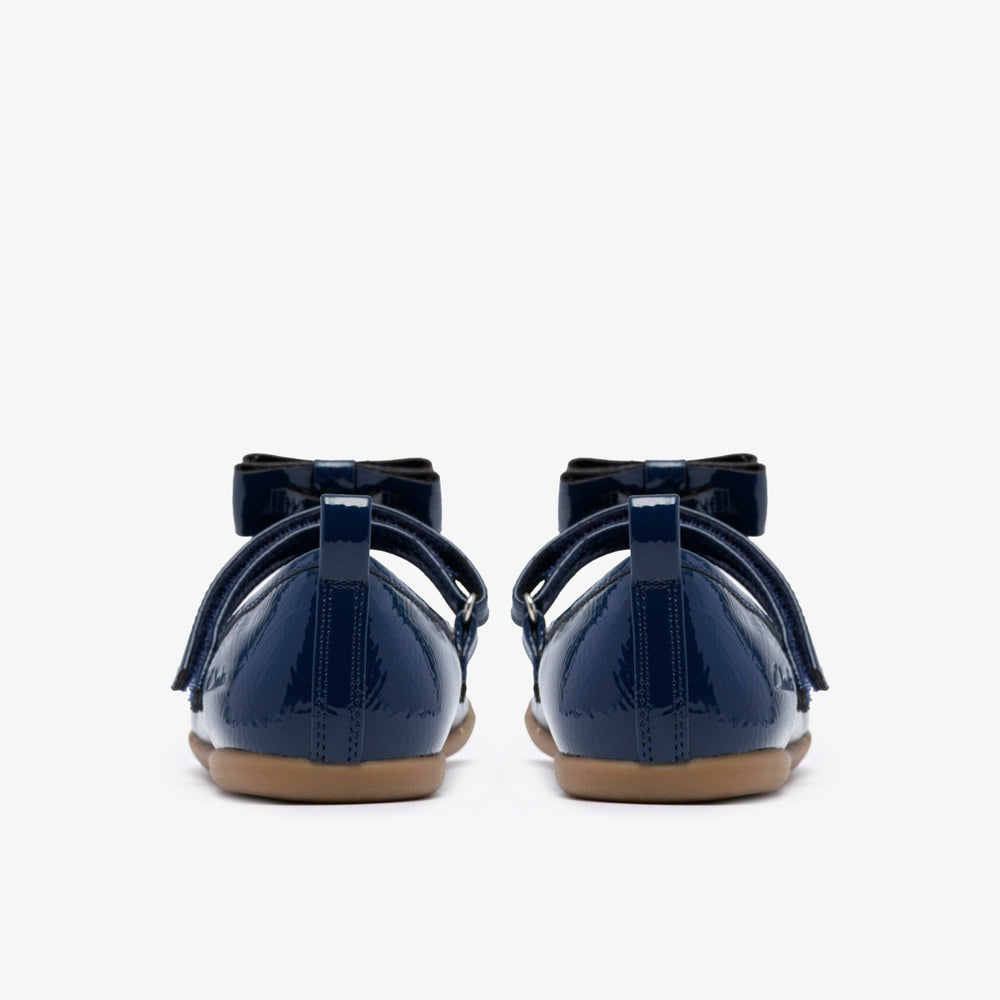 Charm Bow Kid Navy Patent | Clarks on Sale - Kids