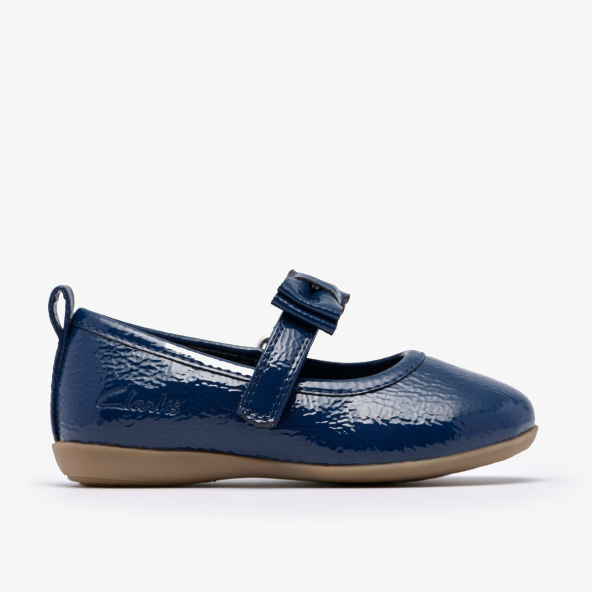 Charm Bow Toddler Navy Patent | Clarks on Sale - Babies / Kids