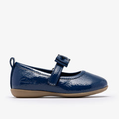Charm Bow Toddler Navy Patent | Clarks on Sale - Babies / Kids