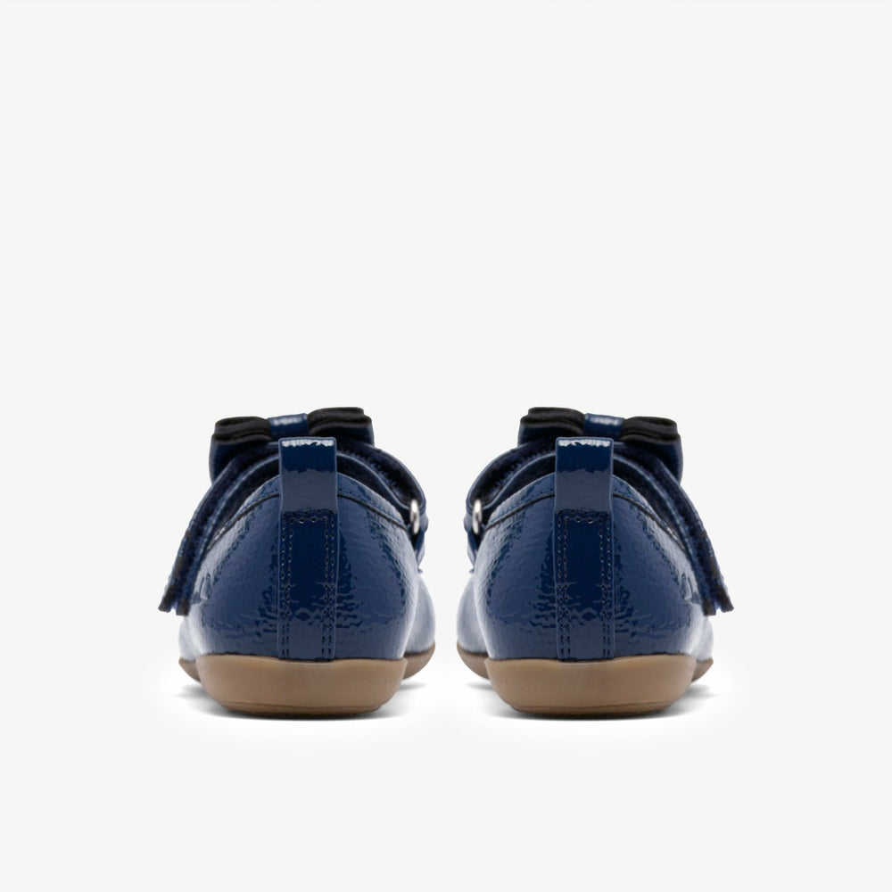 Charm Bow Toddler Navy Patent | Clarks on Sale - Babies / Kids